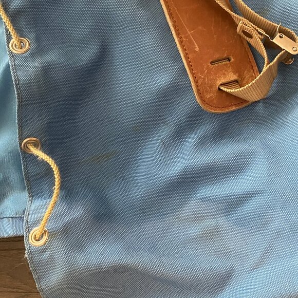 Vintage 70s Walk About Hiking Rucksack Backpack Daypack Leather Bottom Bag Rare* - Picture 15 of 15